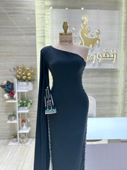 Custom-made party dress designed to flatter your figure.